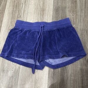 Purple Terry Cloth Shorts